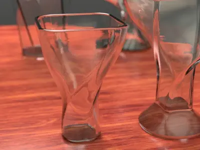 A set of 8 vases 3D model