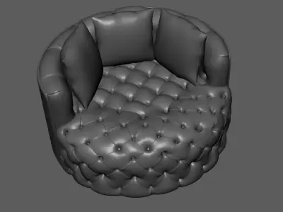 Mid Poly  Sofa 3D model