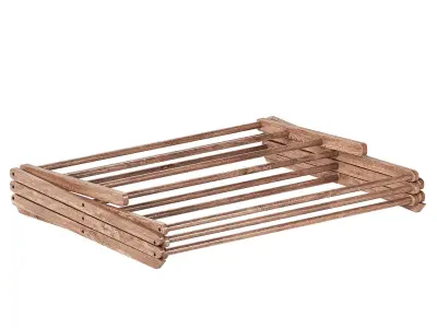 Folding drying rack Zara Home with towels 3D model