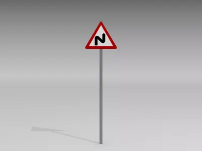 Double bend sign 3D model