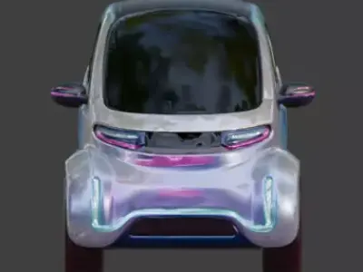 Futuristic Smart City Car 3D Model Low-poly 3D model