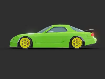Mazda Rx 7 Lowpoly Low-poly 3D model