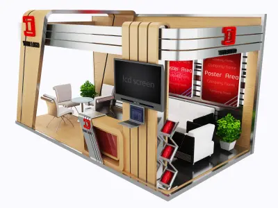 Booth Exhibition Stand a427 3D model