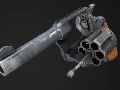 PBR Colt Police 38 Special Low-poly 3D model