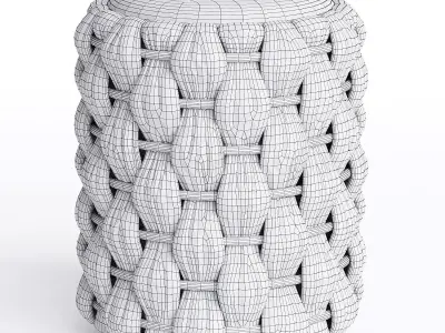 pouf velvet Low-poly 3D model