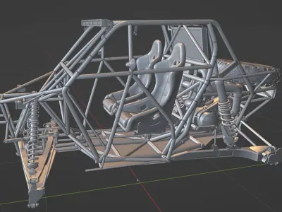 utv 3d model Low-poly 3D model