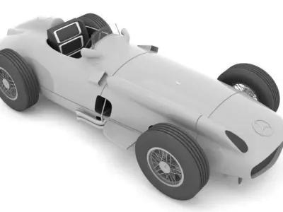 Vintage F1 Car 3D model