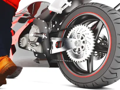 Sportive Rider 4K 3D model