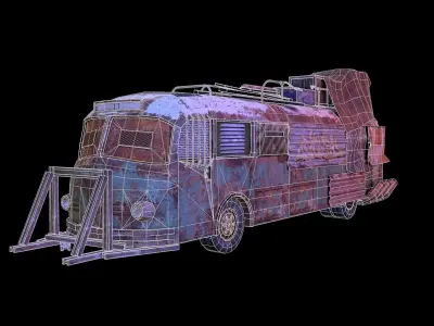 Bus Apocalypse Low-poly 3D model