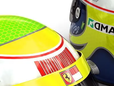 Helmet F1 2010 Felipe Massa 3D model