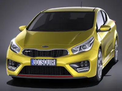 Kia PRO Ceed GT 2017 VRAY 3D model