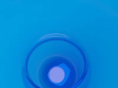 Transparent Blue Glass Vase 3D model