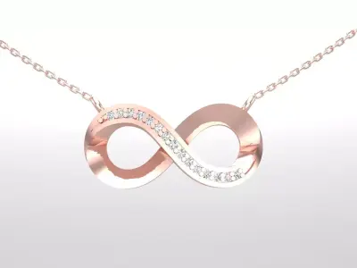 Pendant P9 The luxury female pendant with gem 3D print model