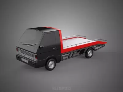 TOWING TOW TRUCK FLATBED TOWTRUCK PICK UP L300 PICKUP VEHICLE 3D model