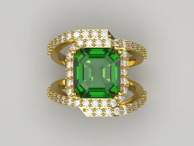 luxury jewelry ring jr00173 3D print model