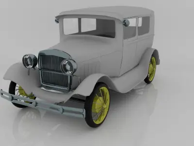 1928 classic Car 3D model