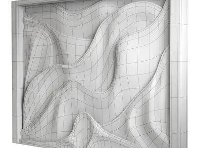 Decorativ panel wave 24 3D model