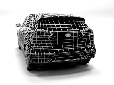 KIA NIRO LOWPOLY  Low-poly 3D model