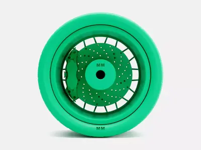 20x12 PUR RS25 Wheel Hoosier Track Attack Pro Tire 3D print model