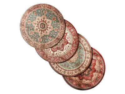 round carpet 2 3D model