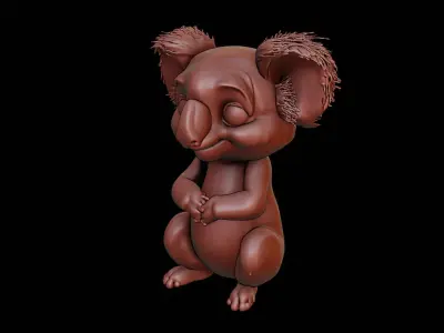 Koala Animal Sculpture 3D print model get