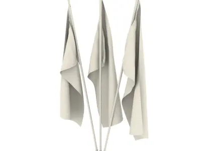 Panama Flag Pack 3D model