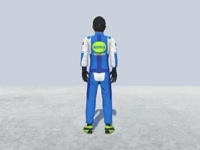 Racer 4 avatar Rigged  Low-poly 3D model