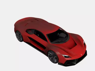 Aero Kit Super Car 3D Aerodynamic High Performance Sports Car 3D model