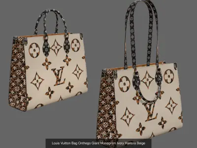 Louis Vuitton Onthego 12 Bags 3D Model Pack