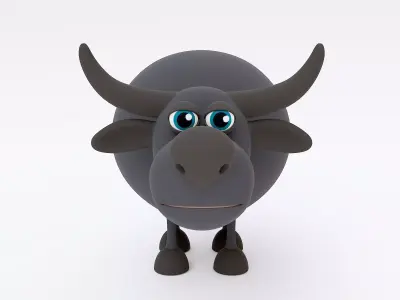 Buffalo cartoon 3dmodel 3D model