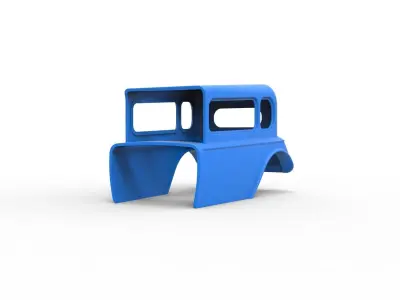 Shell model for Hot rod mud dragster Scale 1 to 12 3D print model