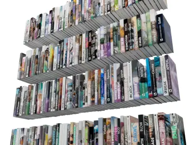 Books 150 pieces 1-7-2 Low-poly 3D model