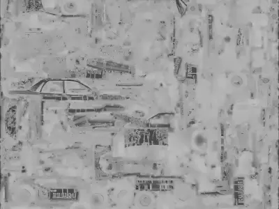 Rusted Police Interceptor 3D Model Total Wreckage Low-poly 3D model