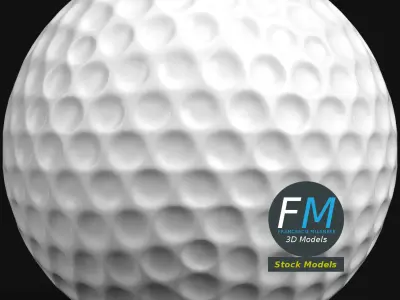 Golf ball 3D model 11