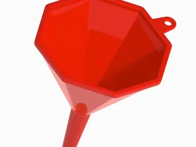 Octagonal Funnel 3D print model