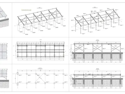 100 kWp Solar Project Type 3 3D model