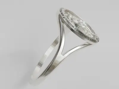 miraculous medal ring 3D print model