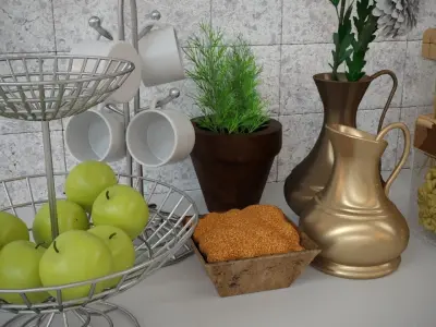 Kitchen decoration 3D model