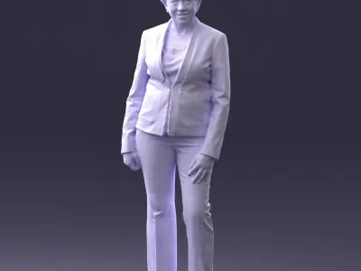 000377 Woman in Green Jacket 3dp 3D print model