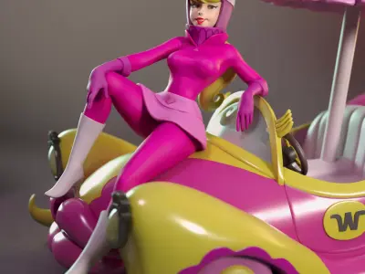 Penelope Pitstop from Wacky Races 3D print model
