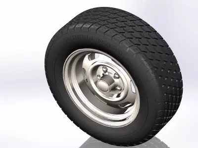 Wheels for scale model of Chrysler 1960-76 3D print model