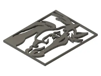 Horse Decortation Wall 3D print model