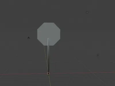Stop Sign model Free low-poly 3D model