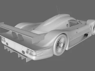 Mercedes Benz CLR99 CLK GT Low-poly 3D model