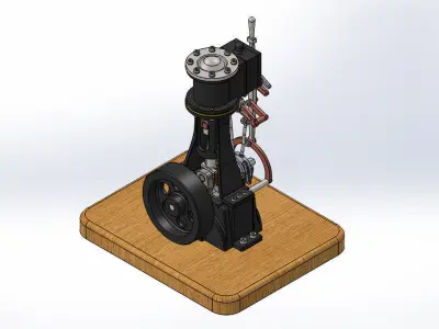 Vertical Steam Engine 3D model