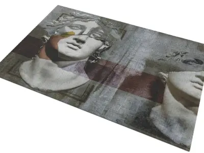 Cool Cuts Carpets 3D Model Textures and material  close up  3D model