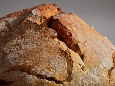Wheat bread model 5K triangles 4K PBR textures Low-poly 3D model