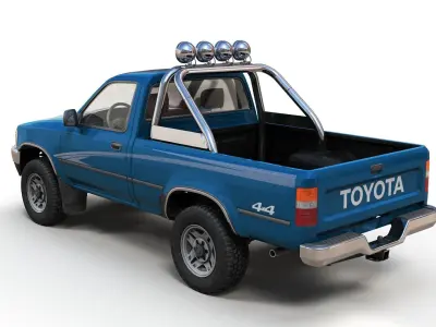 1995 Toyota Deluxe pickup Low-poly 3D model