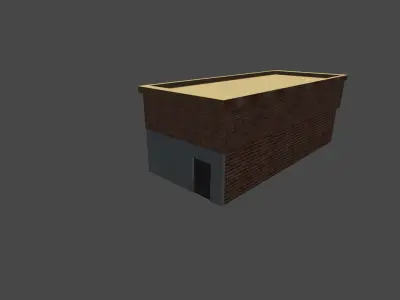 Laundromat Exterior with Interior Free low-poly 3D model