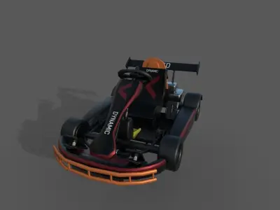 Go-Kart Models Rigged  Low-poly 3D model